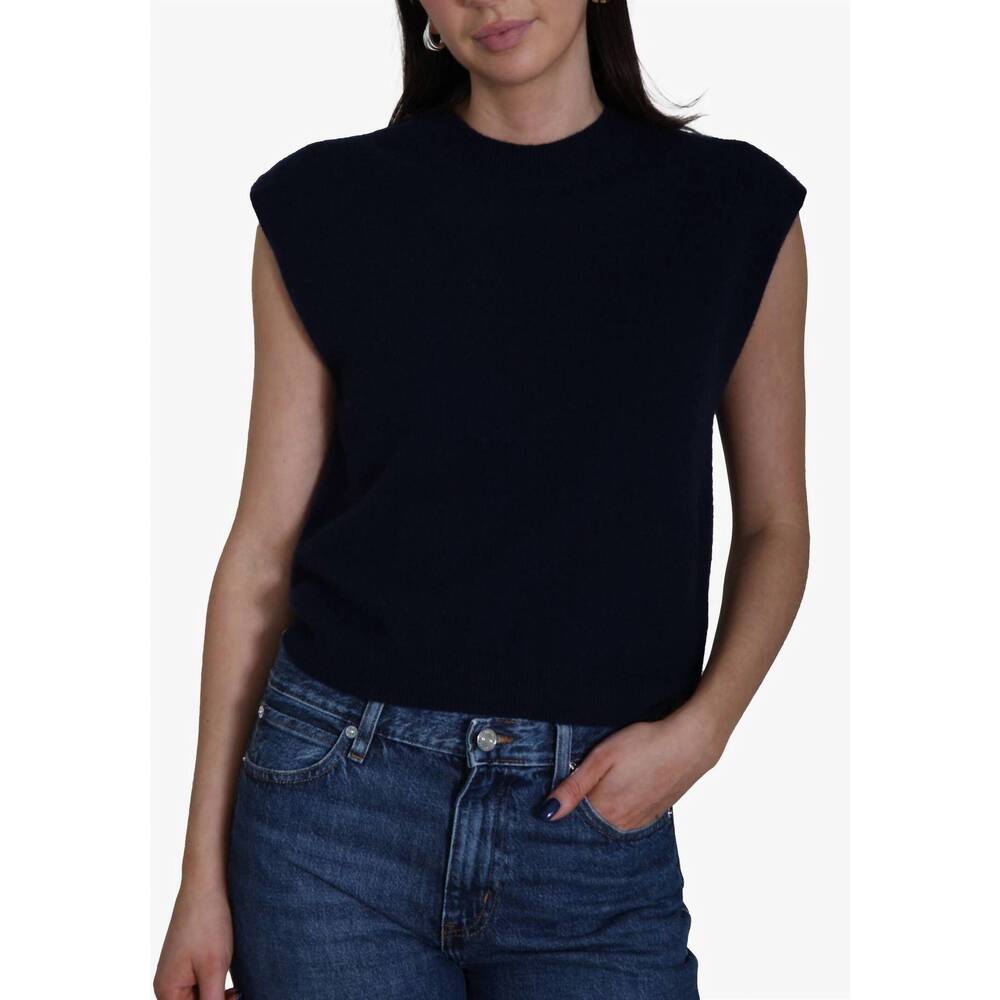 NEW COLORUSH lucca crew neck tank in navy
